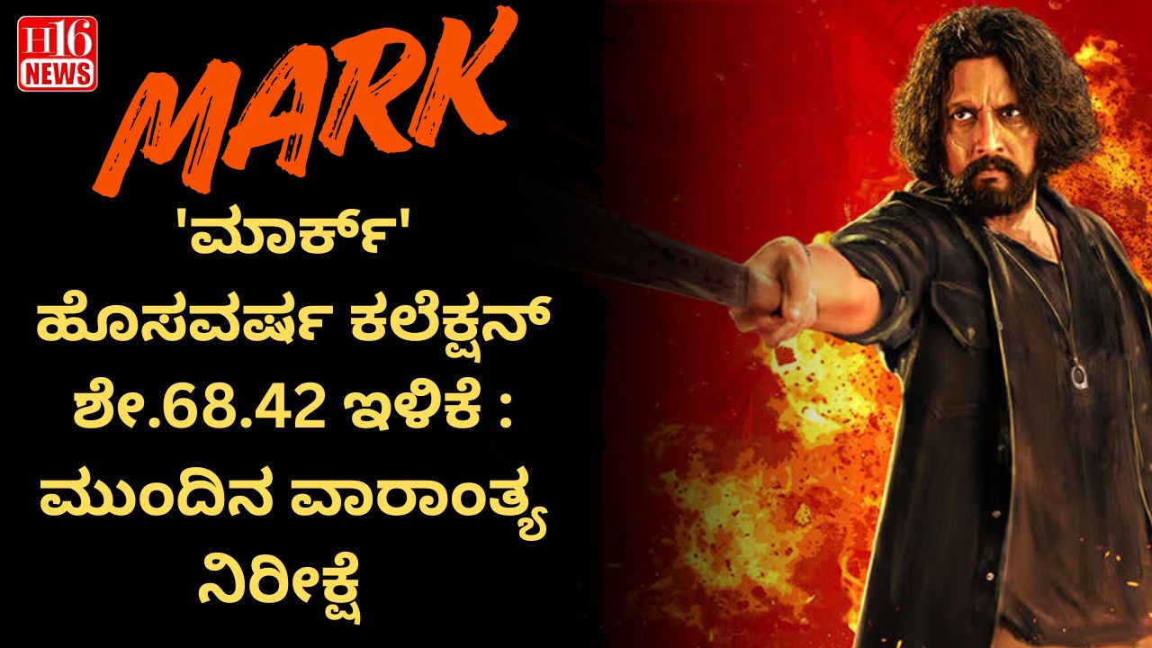 'ಮಾರ್ಕ್' ಹೊಸವರ್ಷ ಕಲೆಕ್ಷನ್ ಶೇ.68.42 ಇಳಿಕೆ : ಮುಂದಿನ ವಾರಾಂತ್ಯ ನಿರೀಕ್ಷೆ