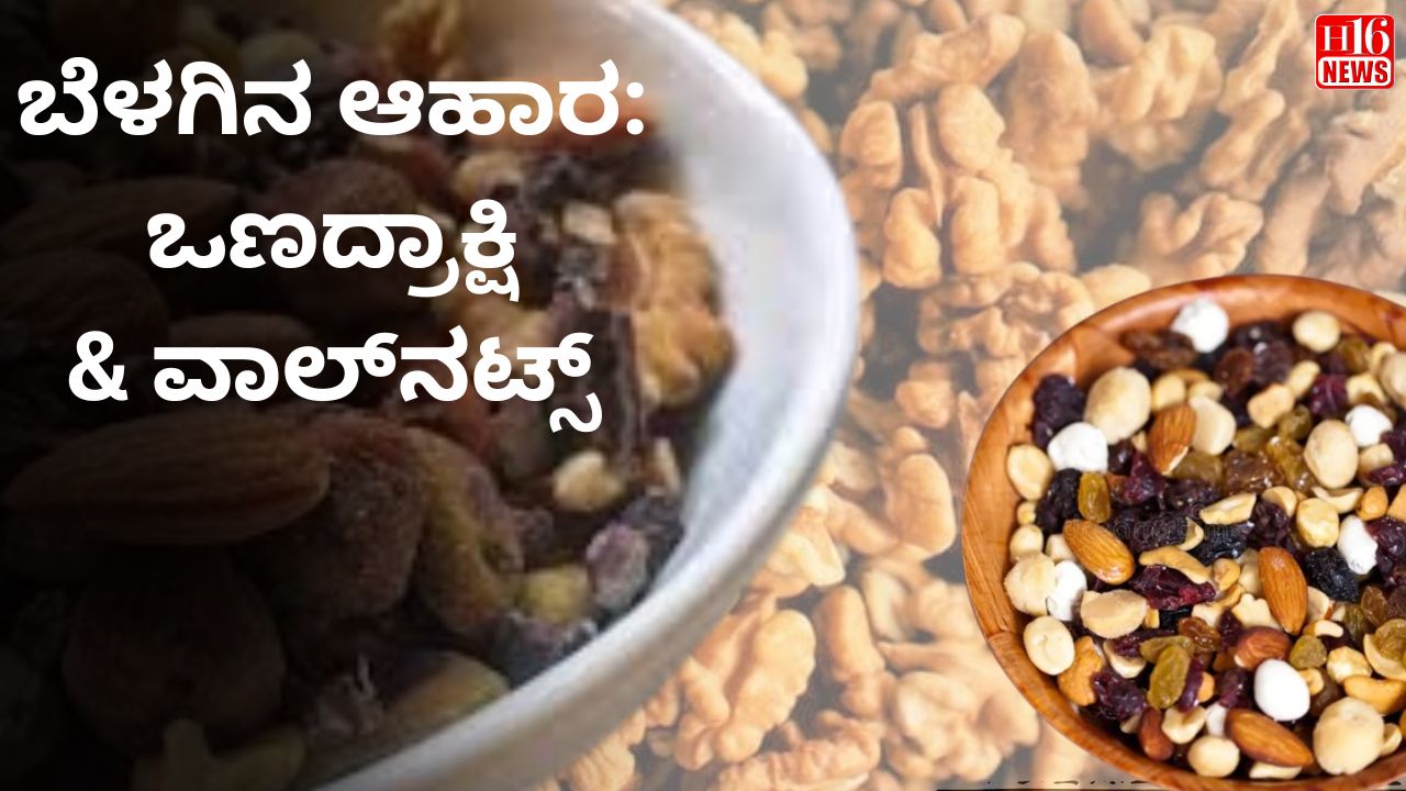 ಬೆಳಗಿನ ಆಹಾರ: ಒಣದ್ರಾಕ್ಷಿ & ವಾಲ್‌ನಟ್ಸ್