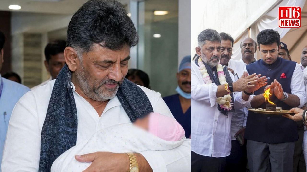 ಡಿಕೆ ಶಿವಕುಮಾರ್ ತಾತನನಾದರು : ರಾಜಕೀಯದಲ್ಲಿ ಹರ್ಷದ ಕ್ಷಣ