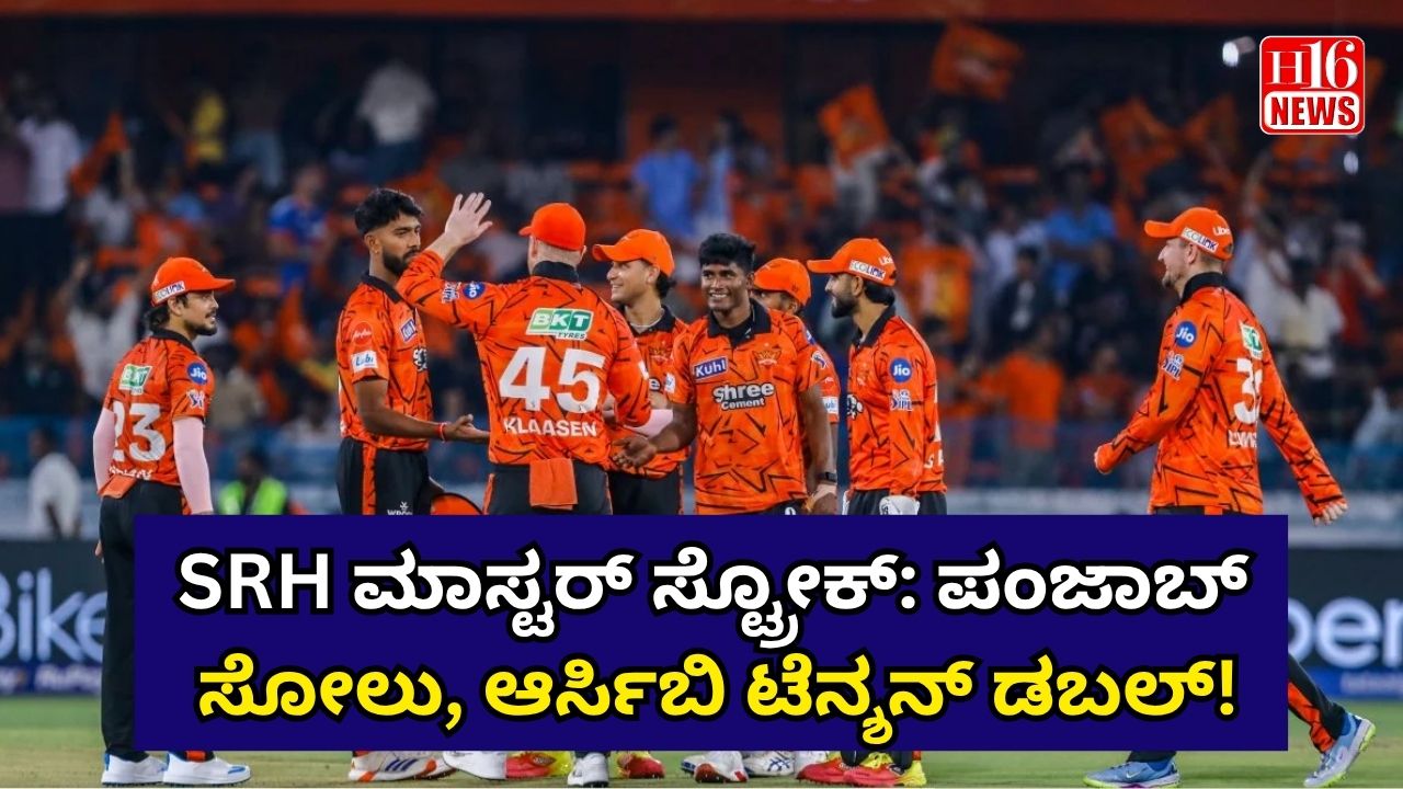 SRH ಮಾಸ್ಟರ್ ಸ್ಟ್ರೋಕ್: ಪಂಜಾಬ್ ಸೋಲು, ಆರ್ಸಿಬಿ ಟೆನ್ಶನ್ ಡಬಲ್!
