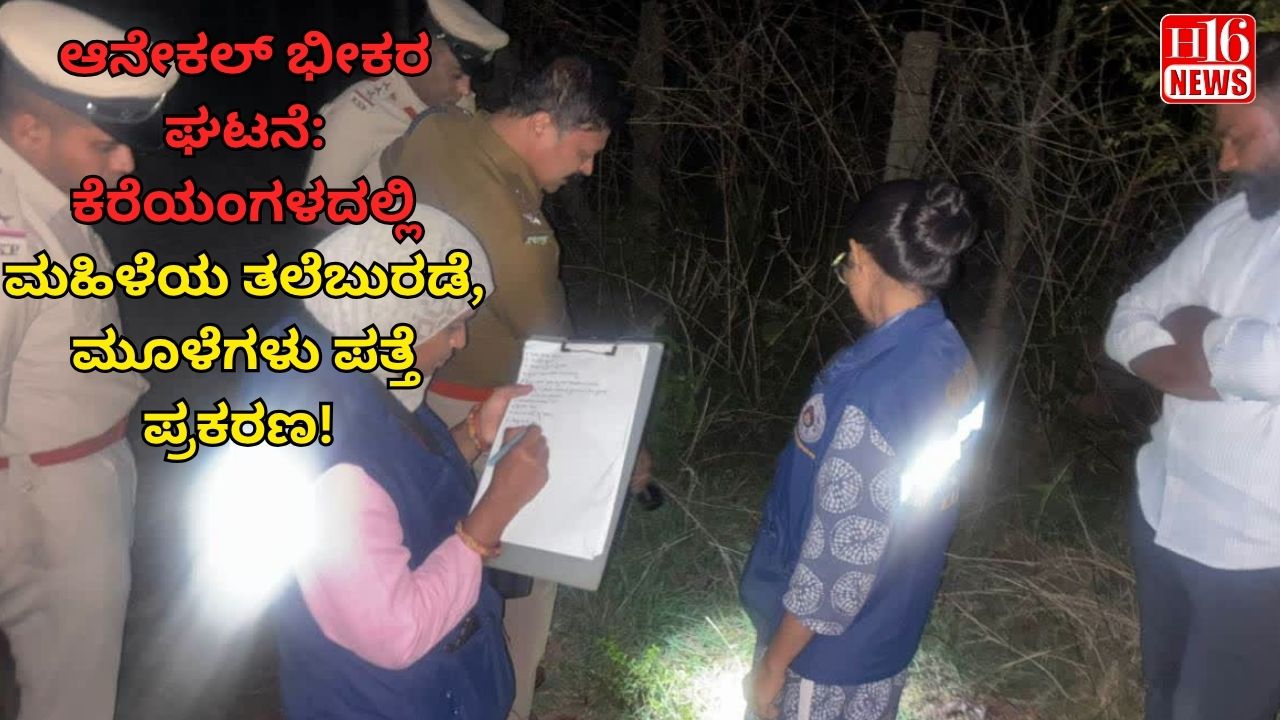 ಆನೇಕಲ್ ಭೀಕರ ಘಟನೆ: ಕೆರೆಯಂಗಳದಲ್ಲಿ ಮಹಿಳೆಯ ತಲೆಬುರಡೆ, ಮೂಳೆಗಳು ಪತ್ತೆ ಪ್ರಕರಣ!