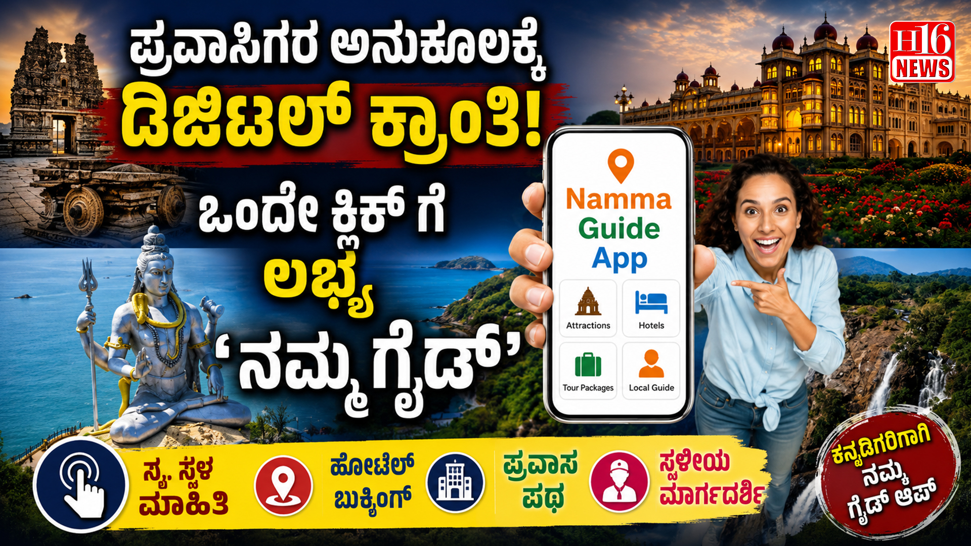 ಪ್ರವಾಸಿಗರ ಅನುಕೂಲಕ್ಕೆ ಡಿಜಿಟಲ್ ಕ್ರಾಂತಿ: ಒಂದೇ ಕ್ಲಿಕ್ ಗೆ ಲಭ್ಯ 'ನಮ್ಮ ಗೈಡ್'