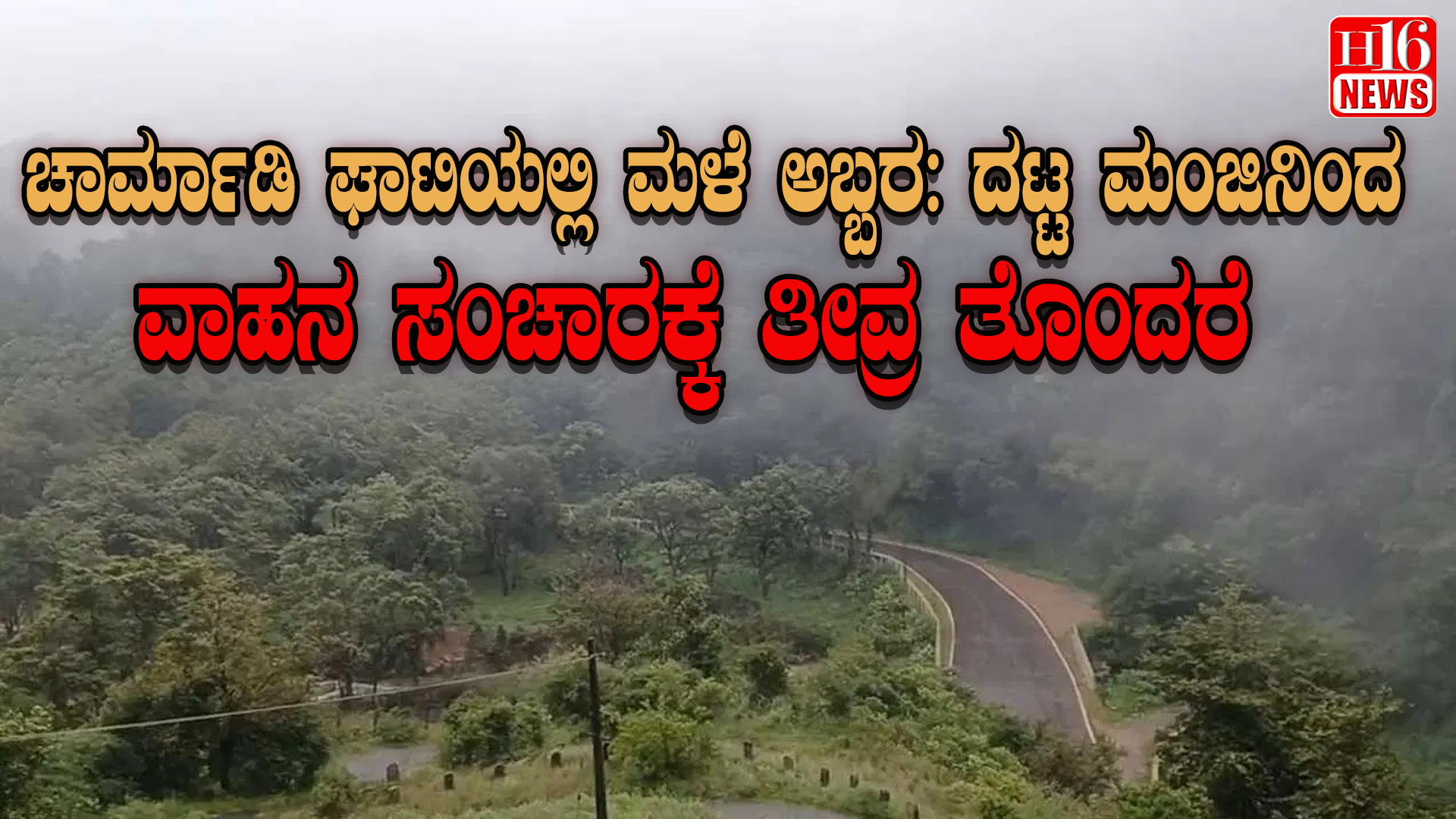 ಚಾರ್ಮಾಡಿ ಘಾಟಿಯಲ್ಲಿ ಮಳೆ ಅಬ್ಬರ : ದಟ್ಟ ಮಂಜಿನಿಂದ ವಾಹನ ಸಂಚಾರಕ್ಕೆ ತೀವ್ರ ತೊಂದರೆ