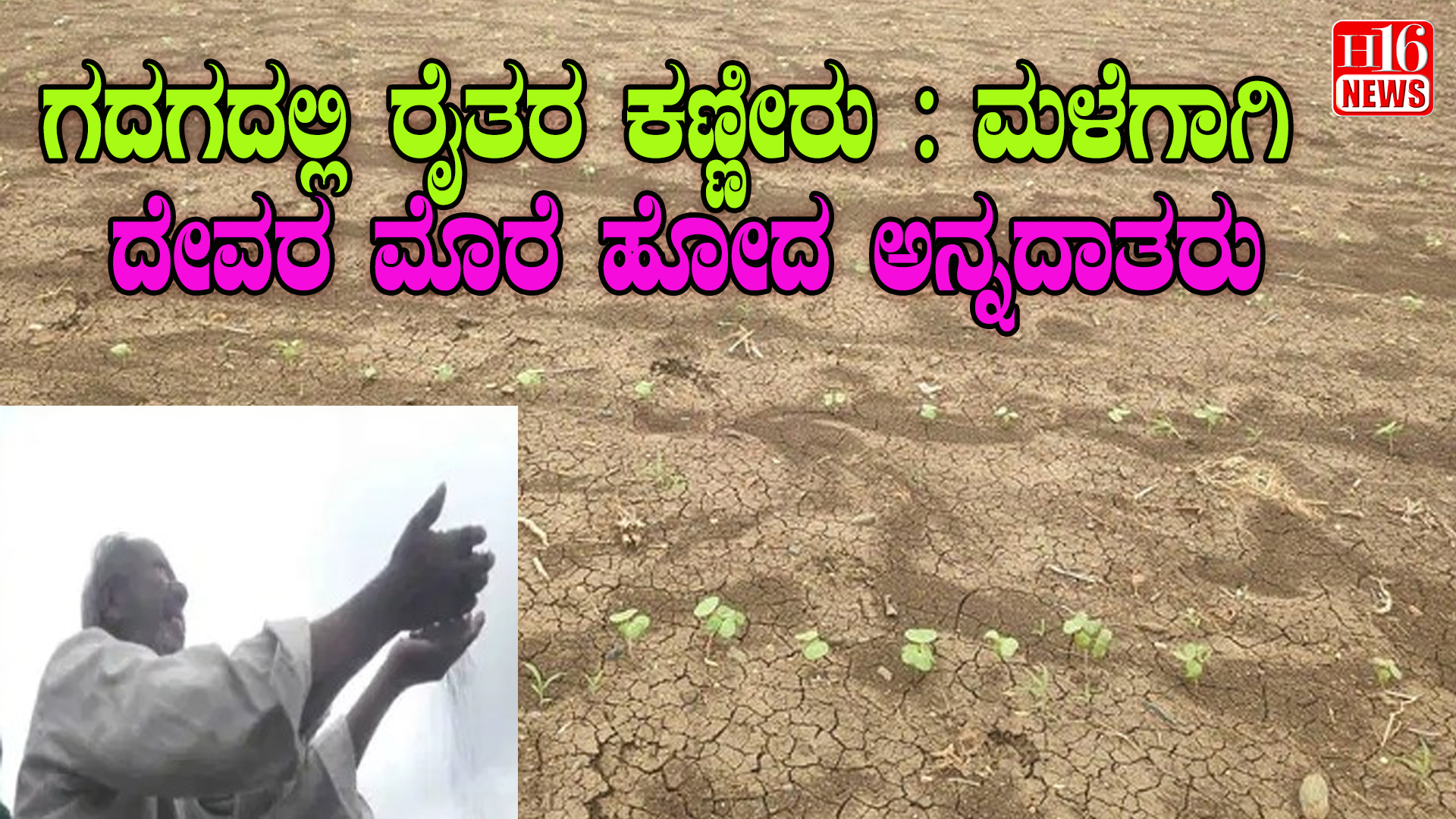 ಗದಗದಲ್ಲಿ ರೈತರ ಕಣ್ಣೀರು : ಮಳೆಗಾಗಿ ದೇವರ ಮೊರೆ ಹೋದ ಅನ್ನದಾತರು