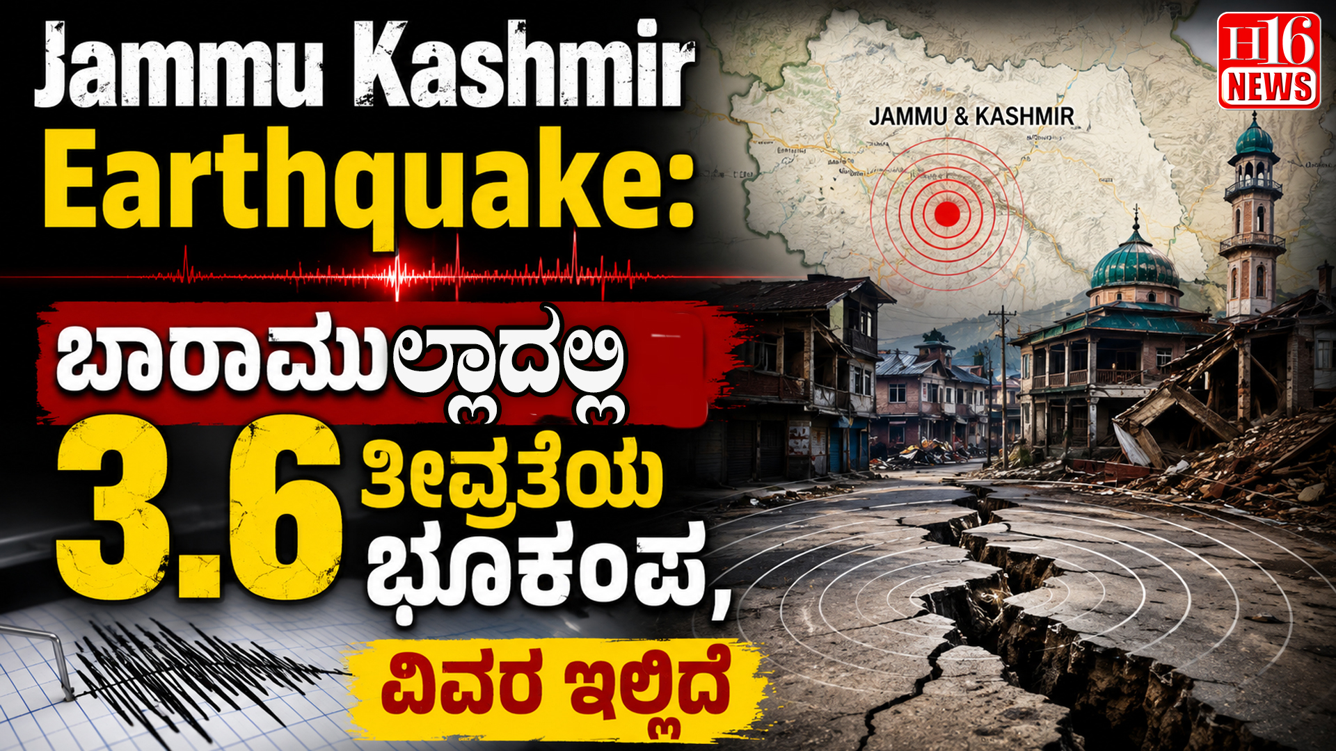 Jammu Kashmir Earthquake: ಬಾರಾಮುಲ್ಲಾದಲ್ಲಿ 3.6 ತೀವ್ರತೆಯ ಭೂಕಂಪ, ವಿವರ ಇಲ್ಲಿದೆ